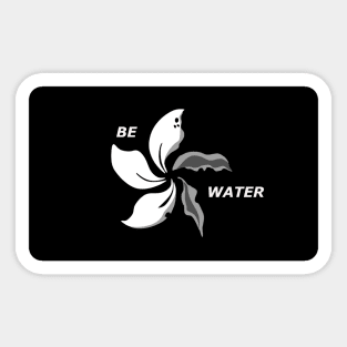 Be Water Black Bauhinia Hong Kong Sticker